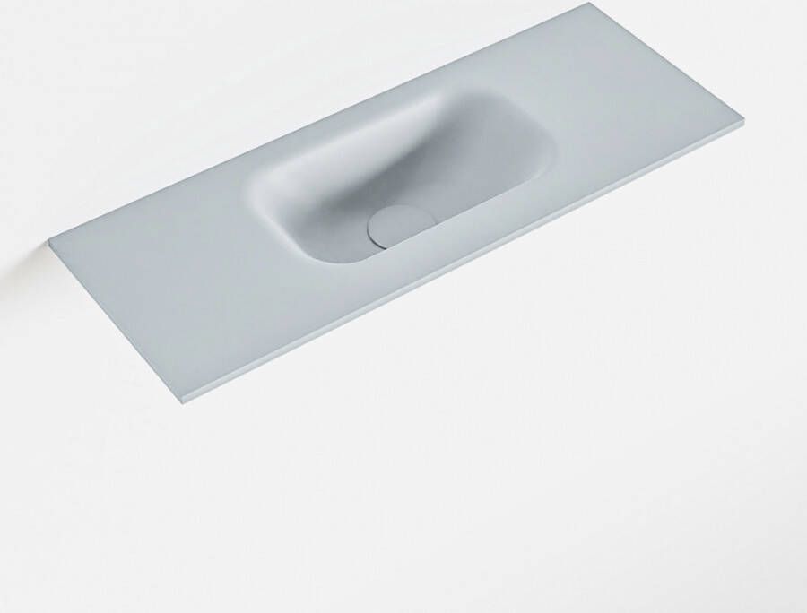 Mondiaz EDEN Clay solid surface inleg wastafel voor toiletmeubel 60cm. Positie wasbak midden