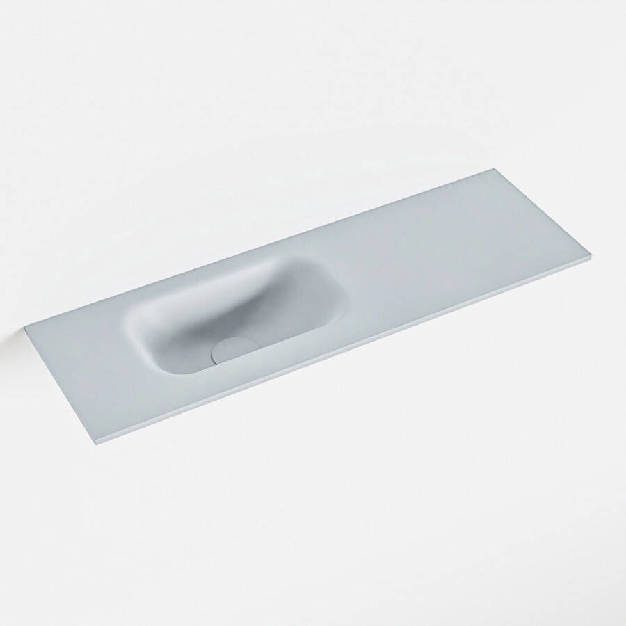 Mondiaz EDEN Clay solid surface inleg wastafel voor toiletmeubel 70cm. Positie wasbak links