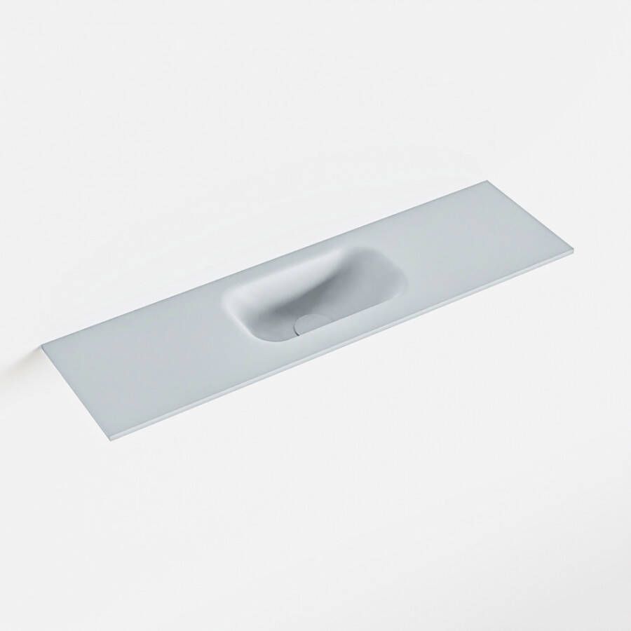 Mondiaz EDEN Clay solid surface inleg wastafel voor toiletmeubel 80cm. Positie wasbak midden