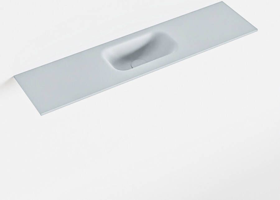 Mondiaz EDEN Clay solid surface inleg wastafel voor toiletmeubel 90cm. Positie wasbak midden