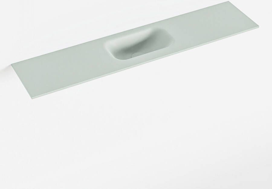 Mondiaz EDEN Greey solid surface inleg wastafel voor toiletmeubel 100cm. Positie wasbak midden