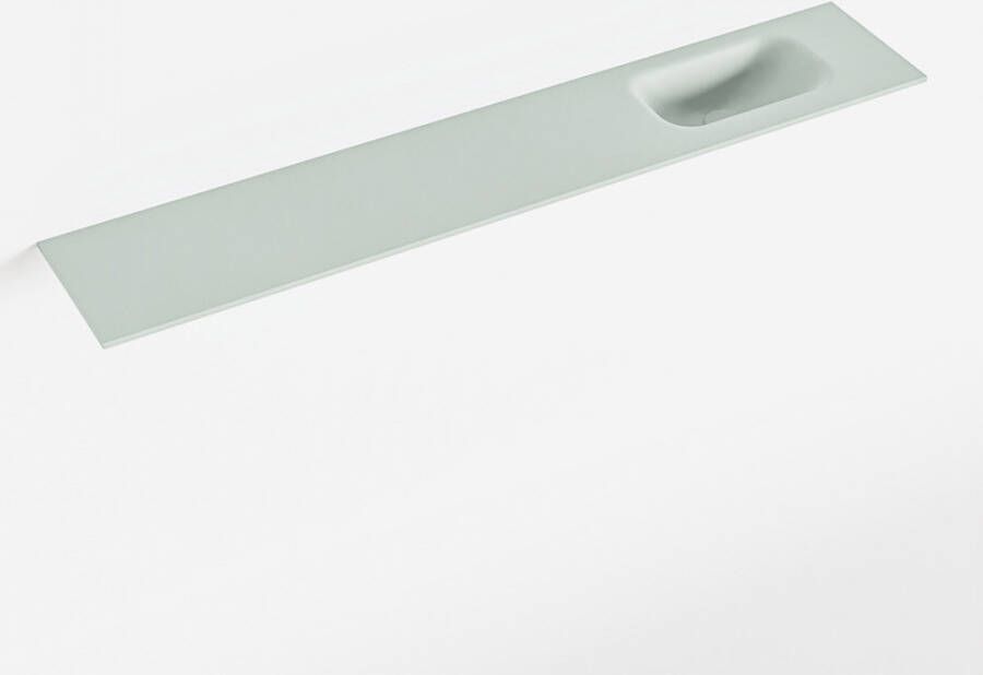 Mondiaz EDEN Greey solid surface inleg wastafel voor toiletmeubel 120cm. Positie wasbak rechts