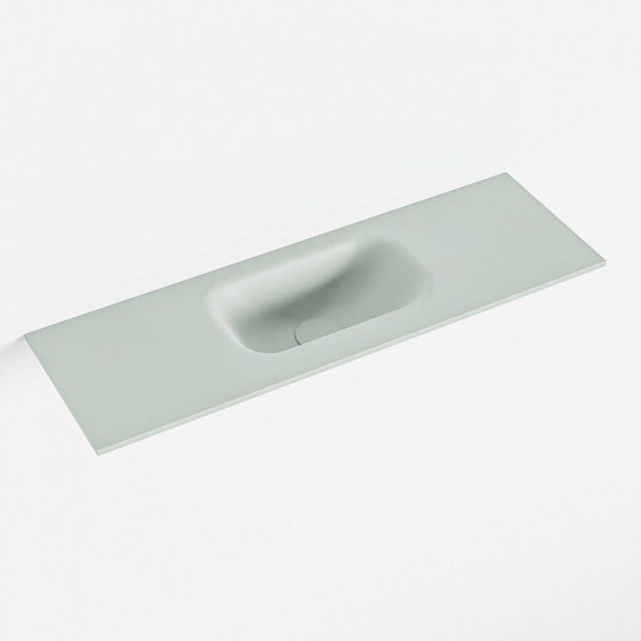 Mondiaz EDEN Greey solid surface inleg wastafel voor toiletmeubel 70cm. Positie wasbak midden