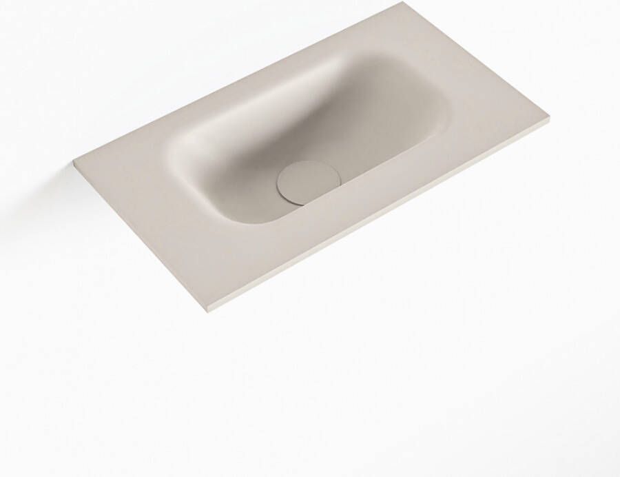 Mondiaz EDEN Linen solid surface inleg wastafel voor toiletmeubel 40cm. Positie wasbak midden
