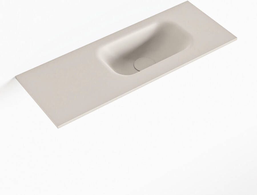 Mondiaz EDEN Linen solid surface inleg wastafel voor toiletmeubel 60cm. Positie wasbak rechts
