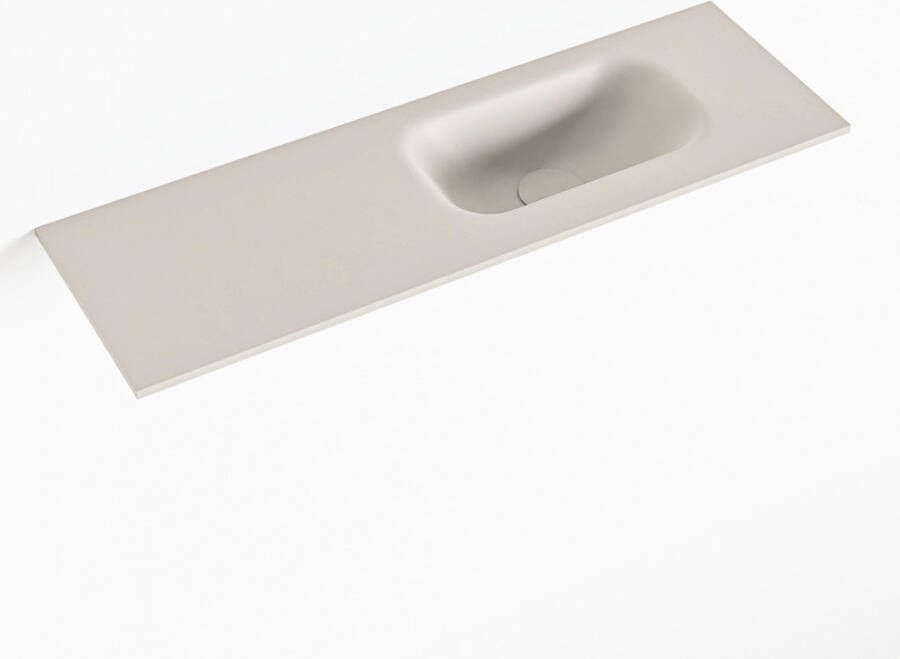 Mondiaz EDEN Linen solid surface inleg wastafel voor toiletmeubel 70cm. Positie wasbak rechts