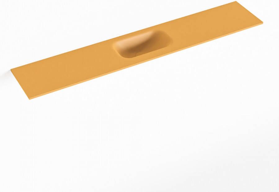 Mondiaz EDEN Ocher solid surface inleg wastafel voor toiletmeubel 120cm. Positie wasbak midden