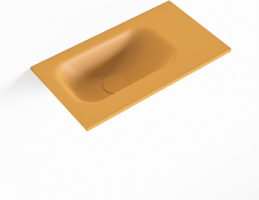 Mondiaz EDEN Ocher solid surface inleg wastafel voor toiletmeubel 40cm. Positie wasbak links