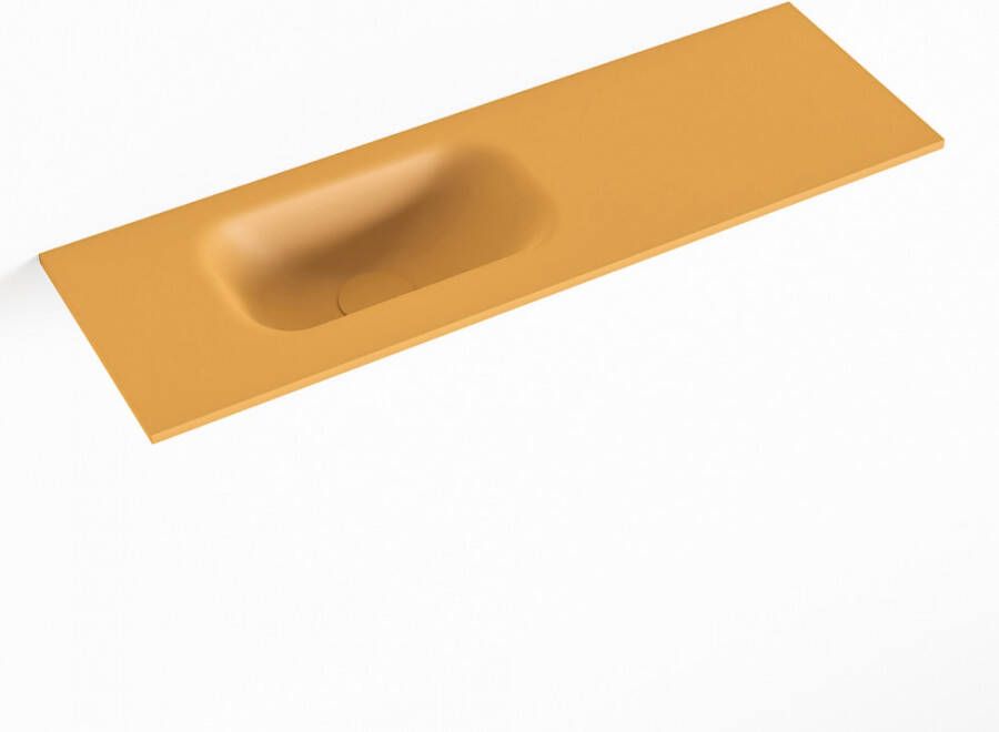 Mondiaz EDEN Ocher solid surface inleg wastafel voor toiletmeubel 70cm. Positie wasbak links