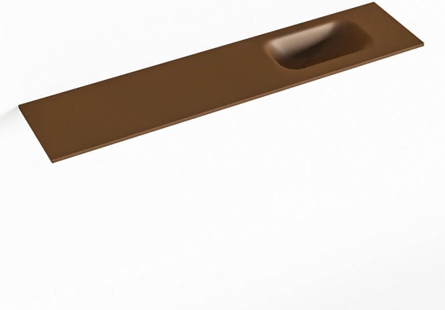 Mondiaz EDEN Rust solid surface inleg wastafel voor toiletmeubel 100cm. Positie wasbak rechts