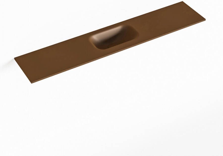 Mondiaz EDEN Rust solid surface inleg wastafel voor toiletmeubel 110cm. Positie wasbak midden