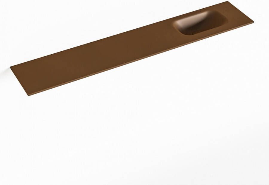 Mondiaz EDEN Rust solid surface inleg wastafel voor toiletmeubel 120cm. Positie wasbak rechts