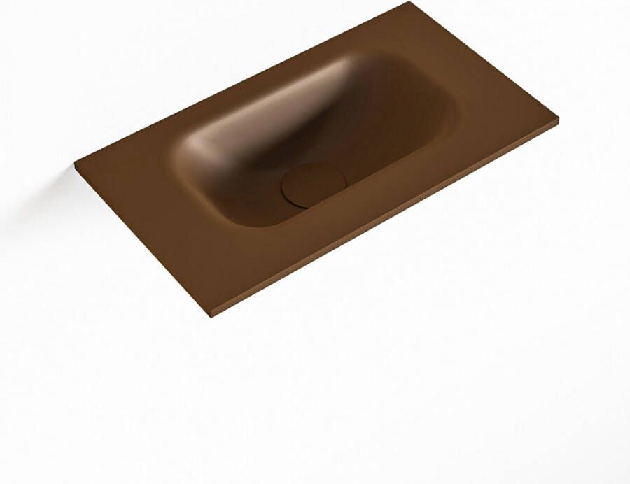 Mondiaz EDEN Rust solid surface inleg wastafel voor toiletmeubel 40cm. Positie wasbak midden