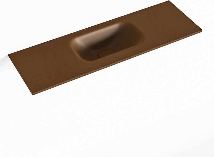 Mondiaz EDEN Rust solid surface inleg wastafel voor toiletmeubel 70cm. Positie wasbak midden