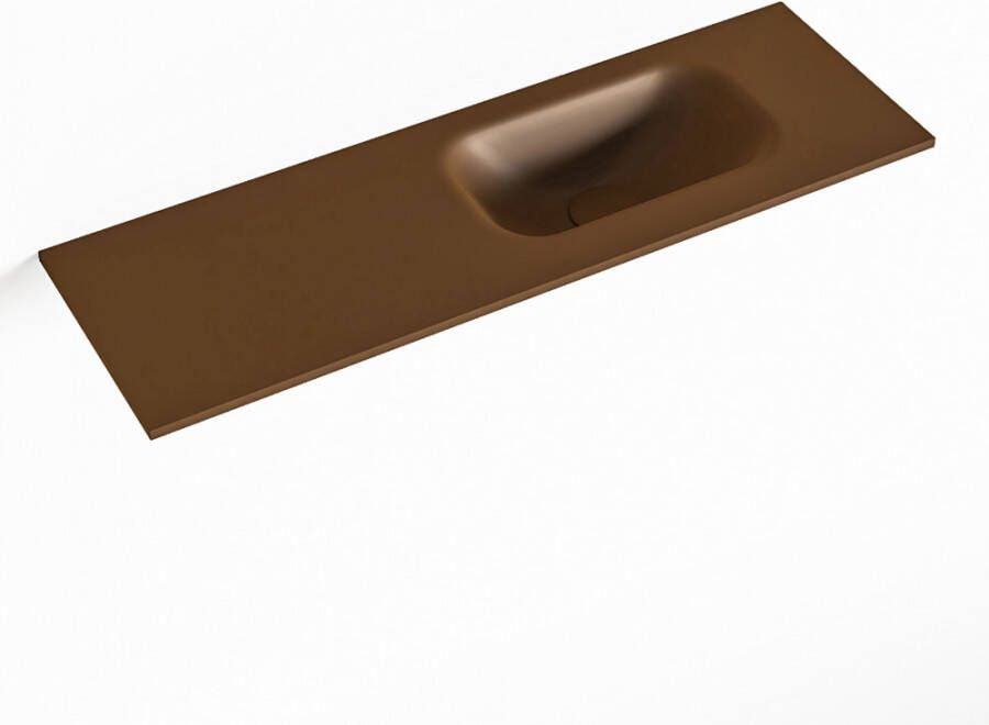 Mondiaz EDEN Rust solid surface inleg wastafel voor toiletmeubel 70cm. Positie wasbak rechts