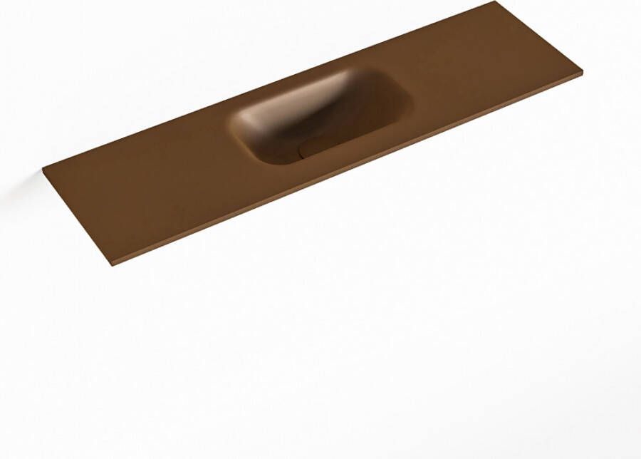 Mondiaz EDEN Rust solid surface inleg wastafel voor toiletmeubel 80cm. Positie wasbak midden