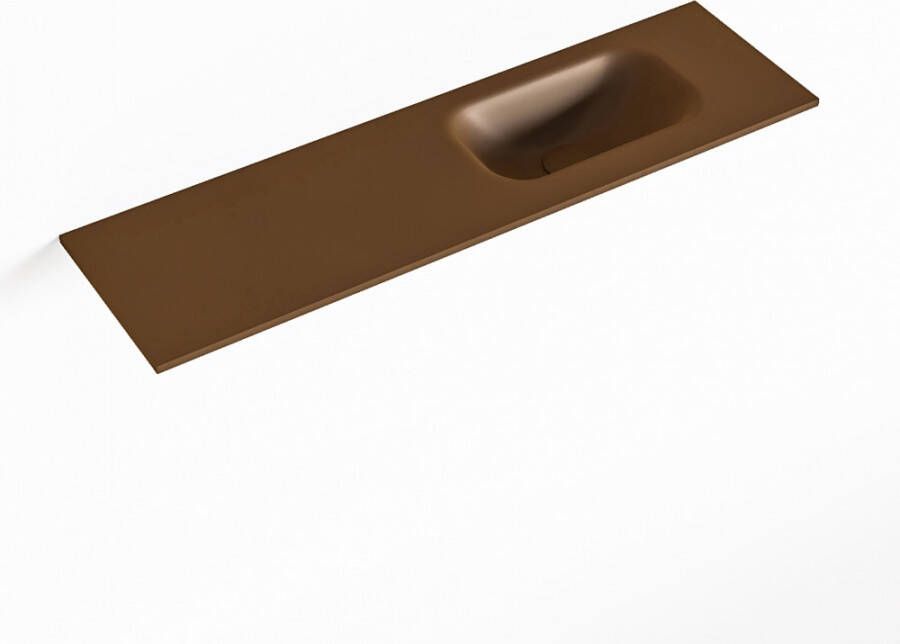 Mondiaz EDEN Rust solid surface inleg wastafel voor toiletmeubel 80cm. Positie wasbak rechts