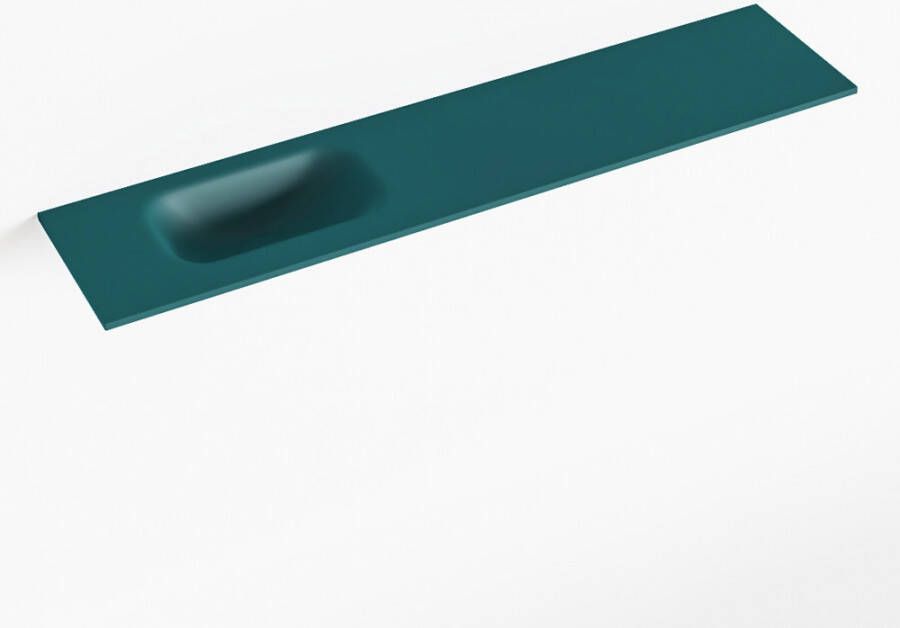 Mondiaz EDEN Smag solid surface inleg wastafel voor toiletmeubel 100cm. Positie wasbak links