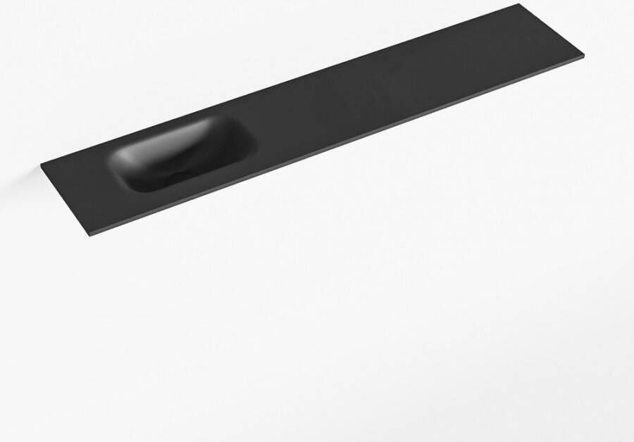 Mondiaz EDEN Urban solid surface inleg wastafel voor toiletmeubel 110cm. Positie wasbak links