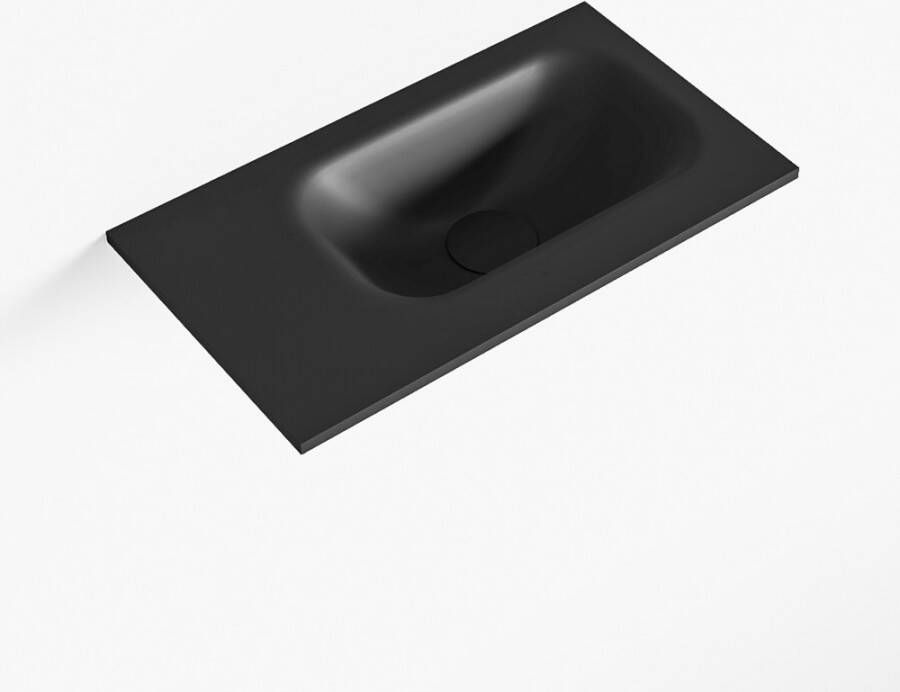 Mondiaz EDEN Urban solid surface inleg wastafel voor toiletmeubel 40cm. Positie wasbak rechts