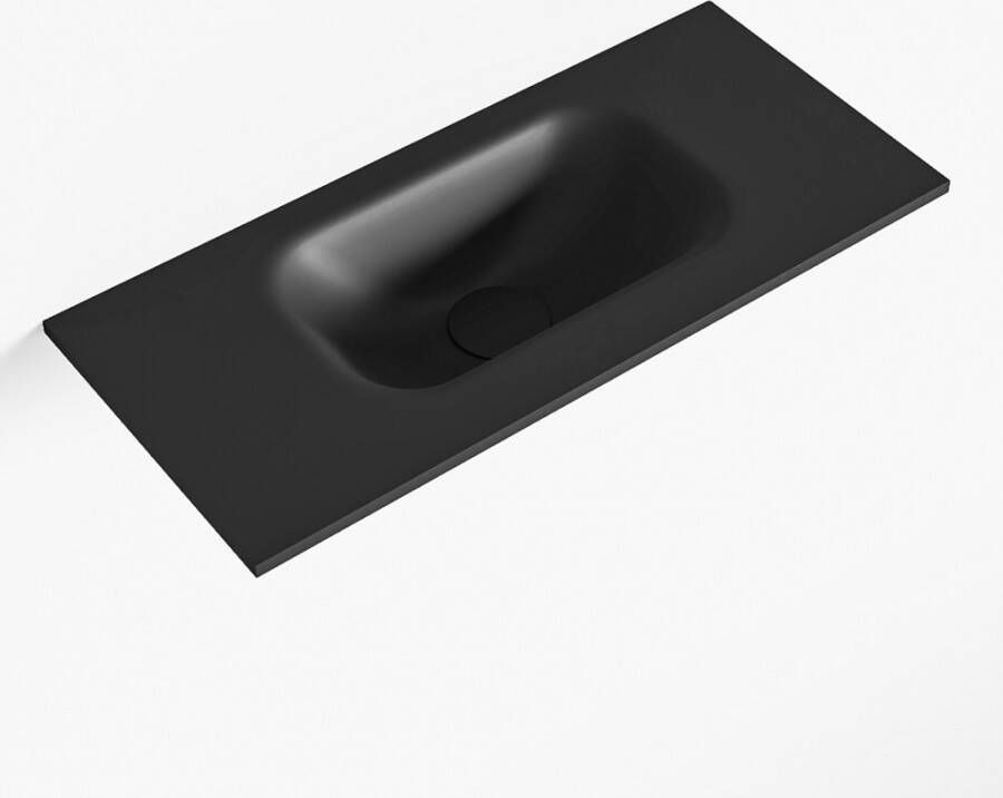 Mondiaz EDEN Urban solid surface inleg wastafel voor toiletmeubel 50cm. Positie wasbak midden