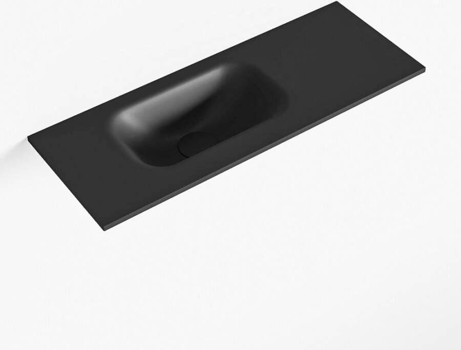 Mondiaz EDEN Urban solid surface inleg wastafel voor toiletmeubel 60cm. Positie wasbak links