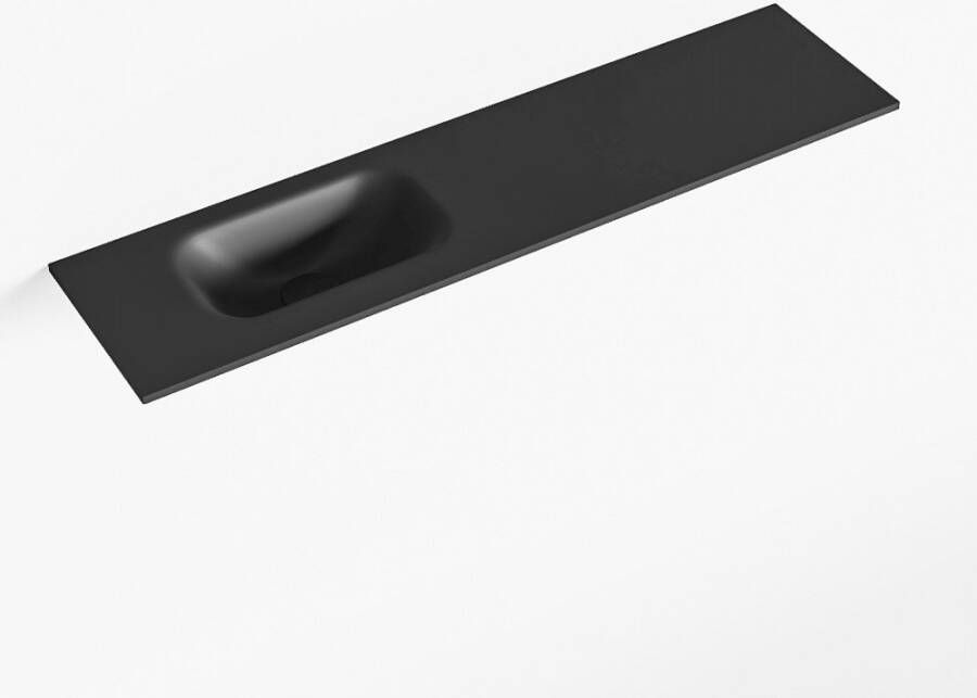 Mondiaz EDEN Urban solid surface inleg wastafel voor toiletmeubel 90cm. Positie wasbak links