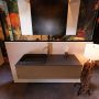 Mondiaz ERIN 120cm badmeubelset onderkast kleur Rust met 1 lade Wastafel RIDGE links 1 kraangat kleur Urban ERIN11063 - Thumbnail 1