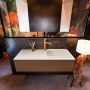 Mondiaz ERIN 120cm badmeubelset onderkast kleur Rust met 1 lade Wastafel RIDGE rechts 1 kraangat kleur Linen ERIN12560 - Thumbnail 1