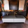 Mondiaz Badkamermeubelset Erin 150 cm met 2 Lades met RIDGE Wastafel Rechts Dark grey met 1 kraangat Greeploos Mat Cale - Thumbnail 1