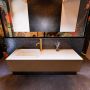 Mondiaz ERIN 150cm badmeubelset onderkast kleur Rust met 1 lade Wastafel RIDGE links 1 kraangat kleur Talc ERIN10322 - Thumbnail 1