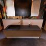 Mondiaz ERIN 150cm badmeubelset onderkast kleur Rust met 1 lade Wastafel RIDGE links 1 kraangat kleur Urban ERIN11070 - Thumbnail 1