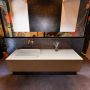 Mondiaz ERIN 150cm badmeubelset onderkast kleur Rust met 1 lade Wastafel RIDGE links zonder kraangaten kleur Talc ERIN10318 - Thumbnail 1