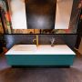 Mondiaz ERIN 150cm badmeubelset onderkast kleur Smag met 1 lade Wastafel RIDGE links 1 kraangat kleur Talc ERIN10458 - Thumbnail 1