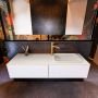 Mondiaz ERIN 150cm badmeubelset onderkast kleur Talc met 2 lades Wastafel RIDGE rechts 1 kraangat kleur Urban ERIN10775 - Thumbnail 1