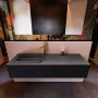 Mondiaz ERIN 150cm badmeubelset onderkast kleur Urban met 1 lade Wastafel RIDGE links 1 kraangat kleur Talc ERIN10050 - Thumbnail 1