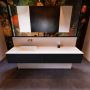 Mondiaz ERIN 200cm badmeubelset onderkast kleur Urban met 2 lades Wastafel RIDGE links zonder kraangaten kleur Talc ERIN10063 - Thumbnail 1