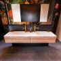 Mondiaz Badkamermeubelset Erin 200 cm met 2 Lades met RIDGE Wastafel Dubbel Urban met 2 kraangaten Greeploos Mat Washed Oak - Thumbnail 1