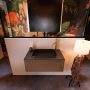 Mondiaz ERIN 80cm badmeubelset onderkast kleur Rust met 1 lade Wastafel RIDGE midden 1 kraangat kleur Urban ERIN11056 - Thumbnail 1