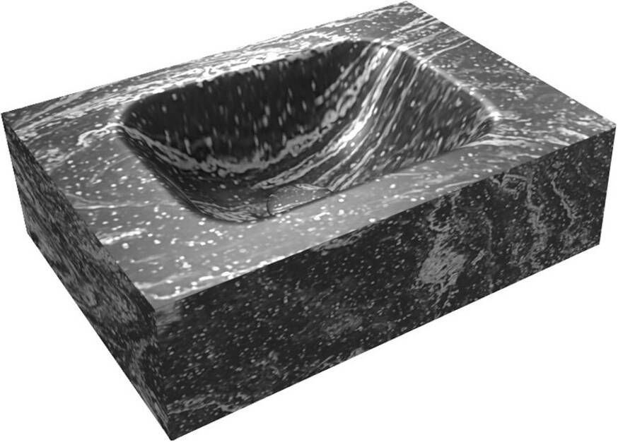 MONDIAZ Fontein Vrijhangend EDEN Solid Surface 40 x 12 x 23 cm Lava