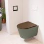 Mondiaz LAVIE wandclosetpack 36x53cm diepspoel rimless Army (groen) softclose quick-release toiletzitting Rust (rood) LAVIEsetArmRus - Thumbnail 1