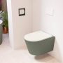 Mondiaz LAVIE wandclosetpack 36x53cm diepspoel rimless Army (groen) softclose quick-release toiletzitting Linen (offwhite) LAVIEsetArmLin - Thumbnail 1
