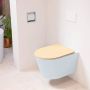 Mondiaz LAVIE wandclosetpack 36x53cm diepspoel rimless clay (blauw) softclose quick-release toiletzitting Sand (beige) LAVIEsetClaSan - Thumbnail 1