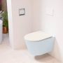 Mondiaz LAVIE wandclosetpack 36x53cm diepspoel rimless clay (blauw) softclose quick-release toiletzitting Linen (offwhite) LAVIEsetClaLin - Thumbnail 1