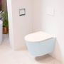 Mondiaz LAVIE wandclosetpack 36x53cm diepspoel rimless clay (blauw) softclose quick-release toiletzitting Rosee (roze) LAVIEsetClaRos - Thumbnail 1