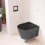Mondiaz LAVIE wandclosetpack 36x53cm diepspoel rimless Dark grey (grijs) softclose quick-release toiletzitting Urban (zwart) LAVIEsetDgrUrb - Thumbnail 1