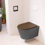 Mondiaz LAVIE wandclosetpack 36x53cm diepspoel rimless Dark grey (grijs) softclose quick-release toiletzitting Rust (rood) LAVIEsetDgrRus - Thumbnail 1