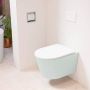 Mondiaz LAVIE wandclosetpack 36x53cm diepspoel rimless Greey (grijs) softclose quick-release toiletzitting Talc (offwhite) LAVIEsetGreTal - Thumbnail 1