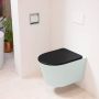 Mondiaz LAVIE wandclosetpack 36x53cm diepspoel rimless Greey (grijs) softclose quick-release toiletzitting Urban (zwart) LAVIEsetGreUrb - Thumbnail 1