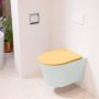 Mondiaz LAVIE wandclosetpack 36x53cm diepspoel rimless Greey (grijs) softclose quick-release toiletzitting Ocher (geel) LAVIEsetGreOch - Thumbnail 1